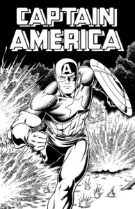 Captain America with Hand-drawn Logo