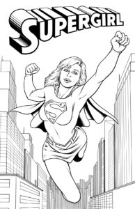 Supergirl with Hand-drawn Logo