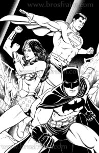 Superman, Wonder Woman and Batman